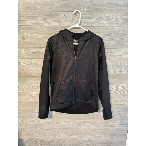 Nike‎ Therma-Fit Women’s Full Zip Training Hoodie Sweatshirt Black - Picture 1 of 6